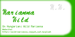 marianna wild business card
